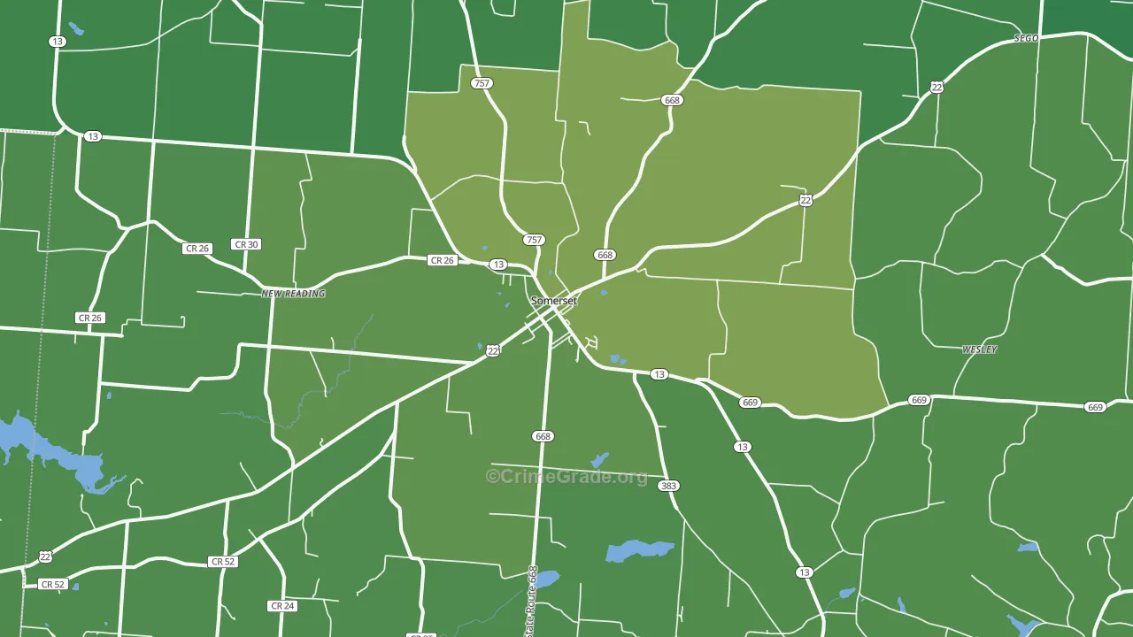 43783, OH Map of Drug-Related Crime Rates