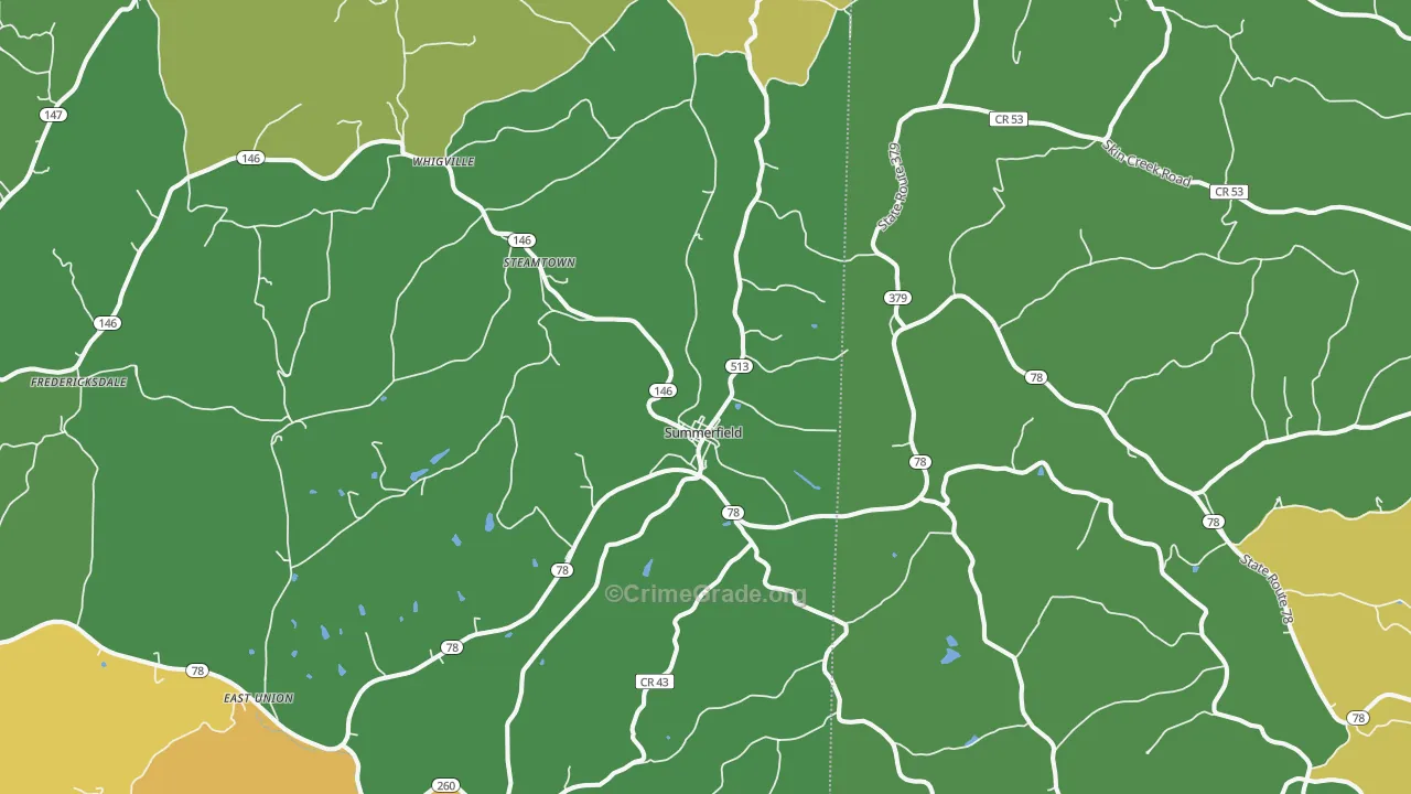 43788, OH Map of Drug-Related Crime Rates