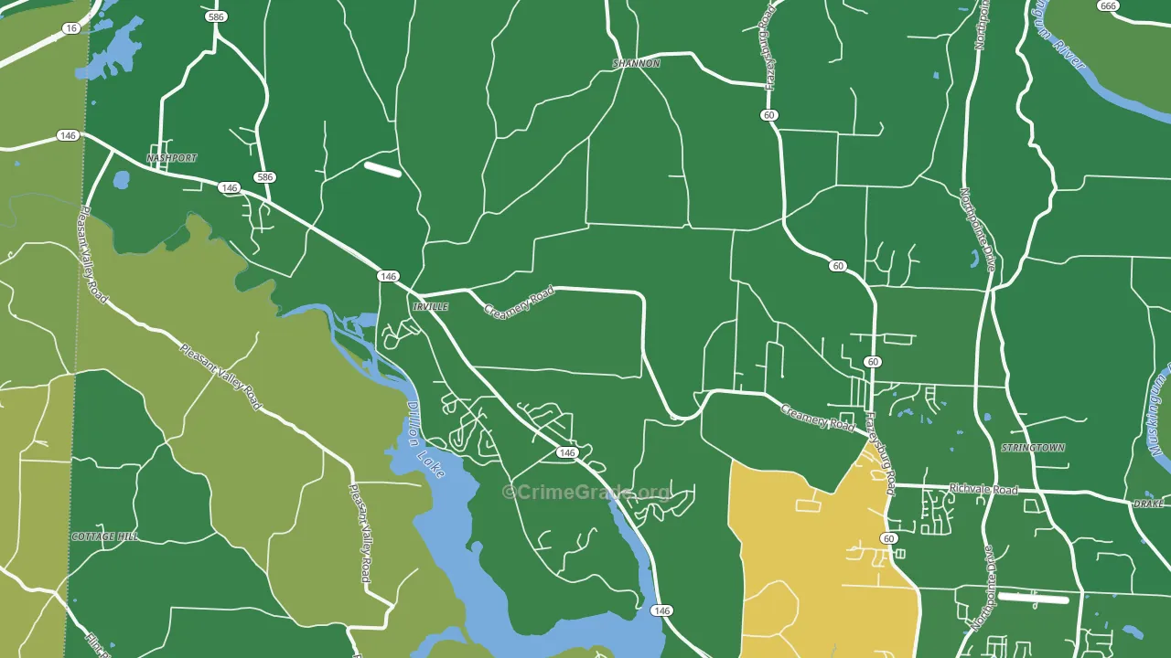 43830, OH Map of Drug-Related Crime Rates