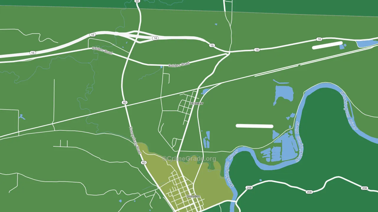 43842, OH Map of Drug-Related Crime Rates