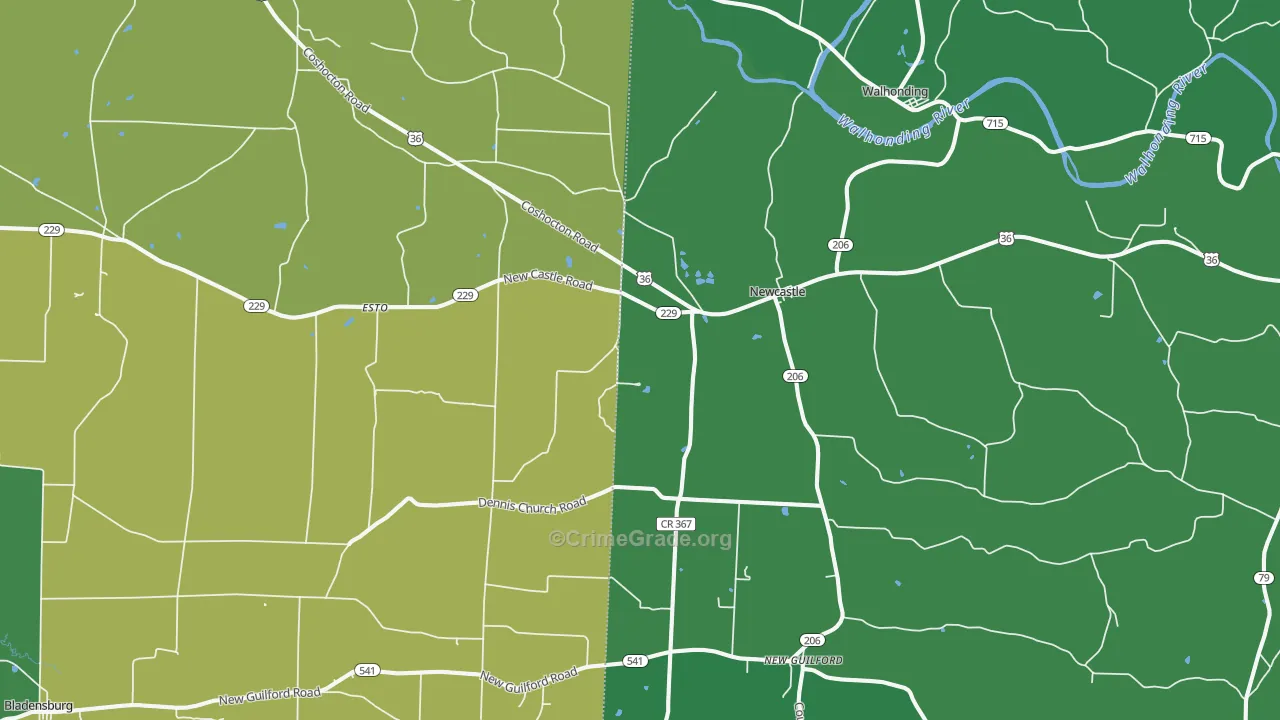 43843, OH Map of Drug-Related Crime Rates