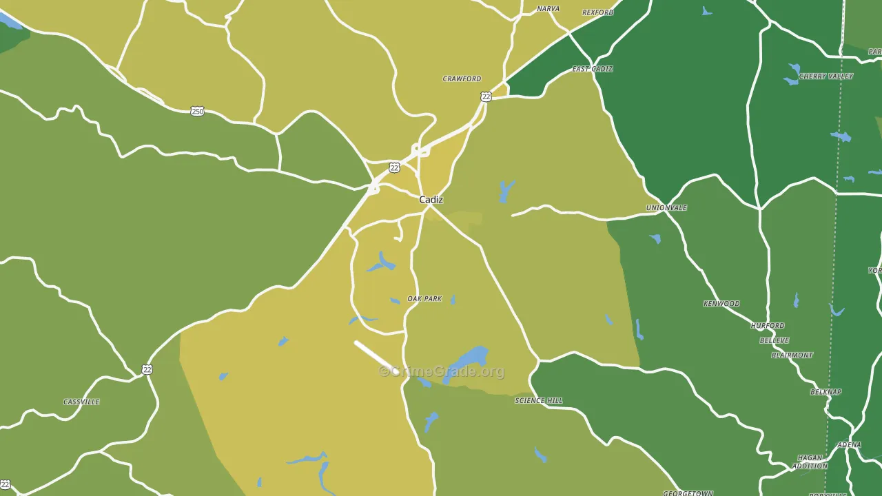43907, OH Map of Drug-Related Crime Rates