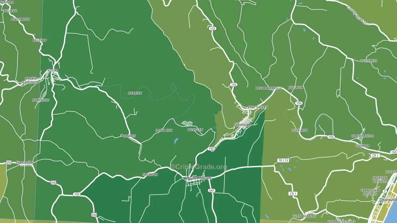 43917, OH Map of Drug-Related Crime Rates