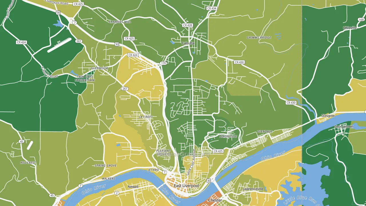 43920, OH Map of Drug-Related Crime Rates