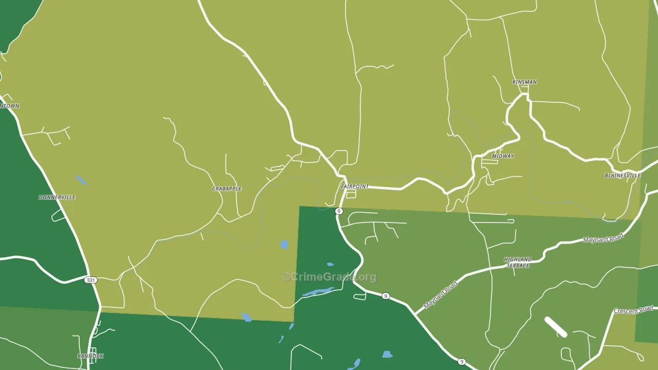 43927, OH Map of Drug-Related Crime Rates