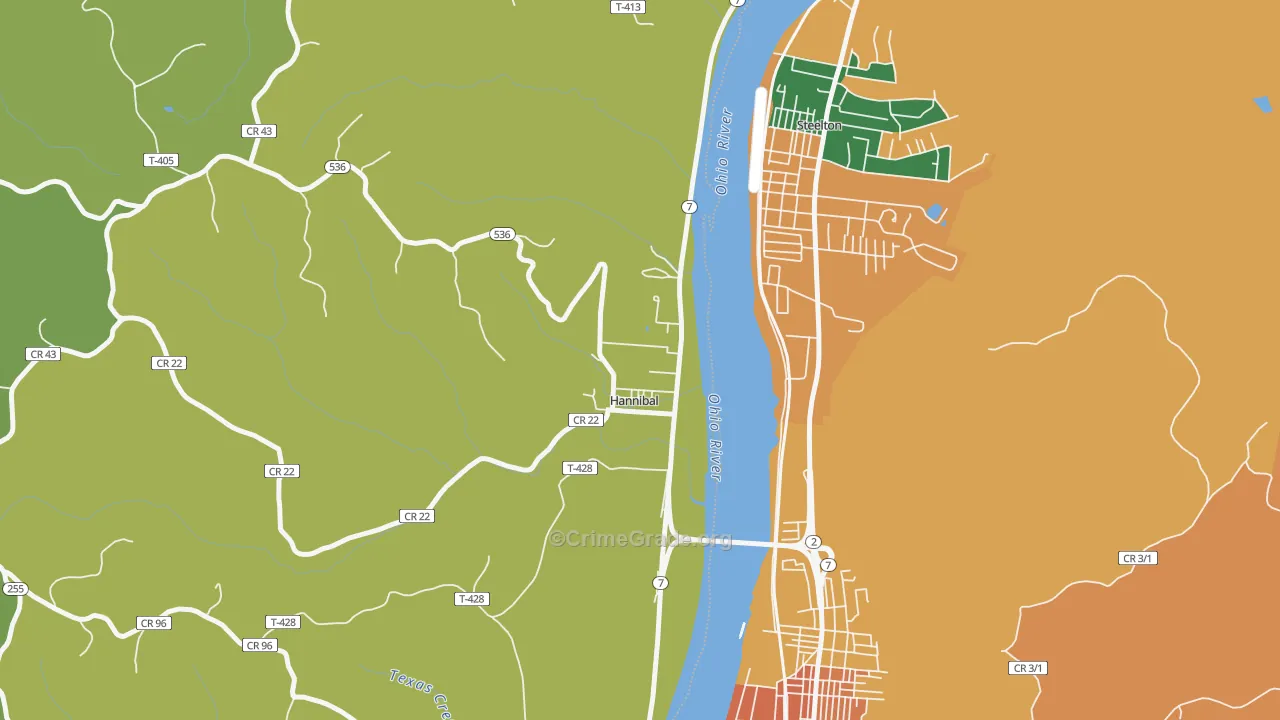 43931, OH Map of Drug-Related Crime Rates