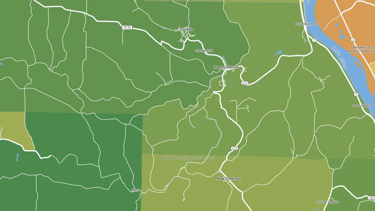 43932, OH Map of Drug-Related Crime Rates