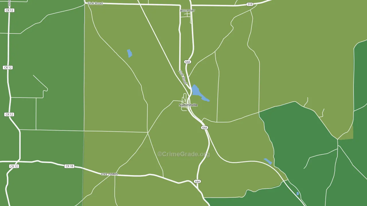 43962, OH Map of Drug-Related Crime Rates