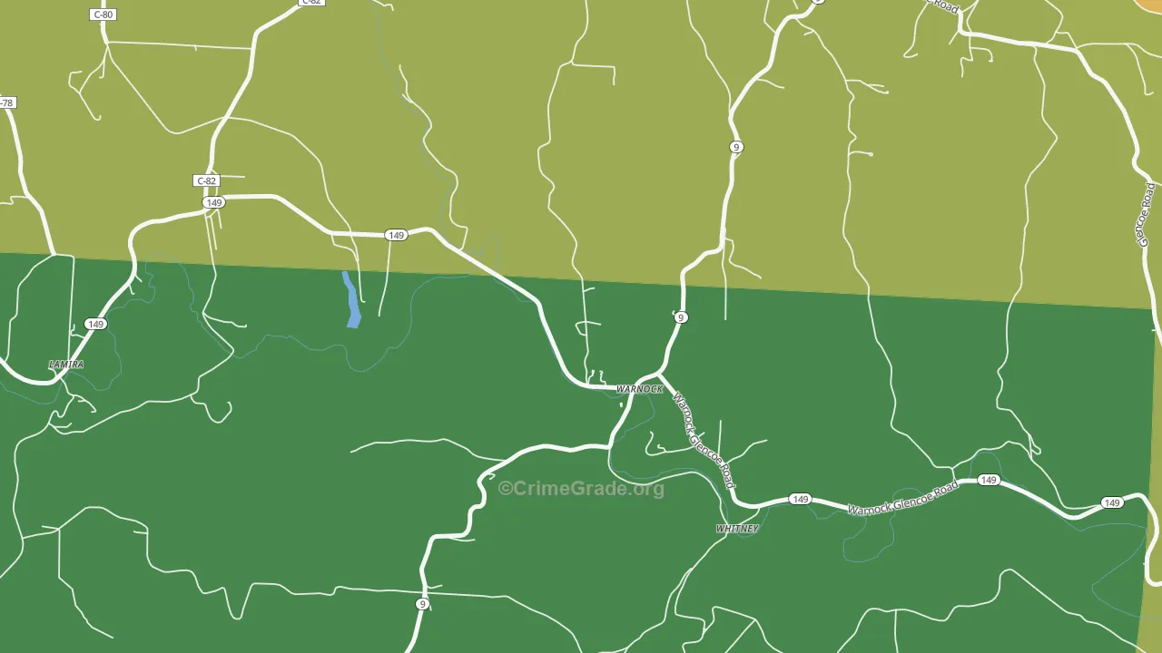 43967, OH Map of Drug-Related Crime Rates