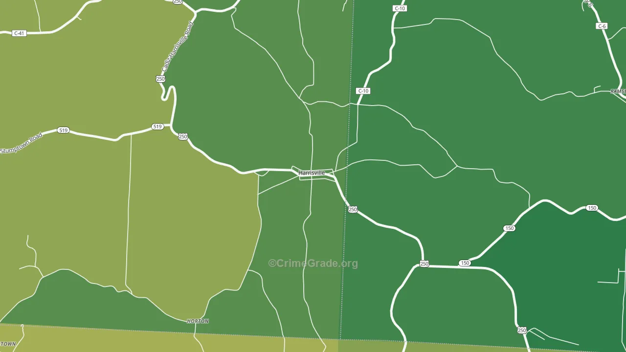 43974, OH Map of Drug-Related Crime Rates