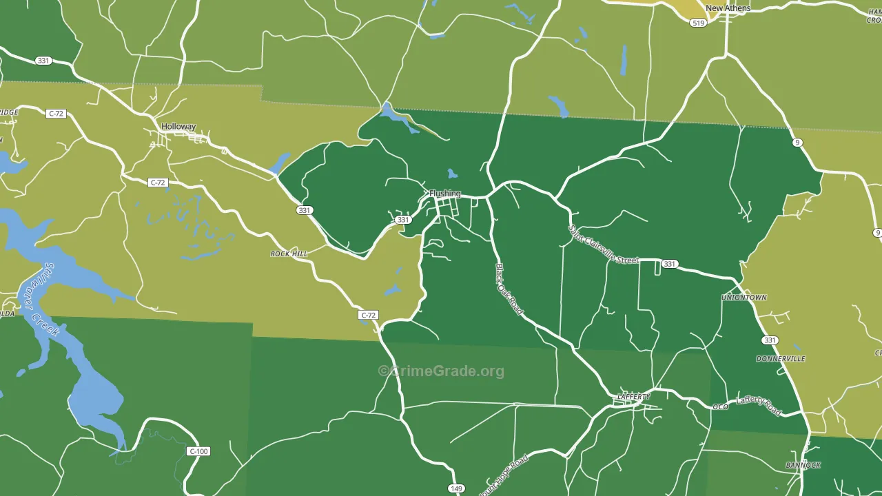 43977, OH Map of Drug-Related Crime Rates