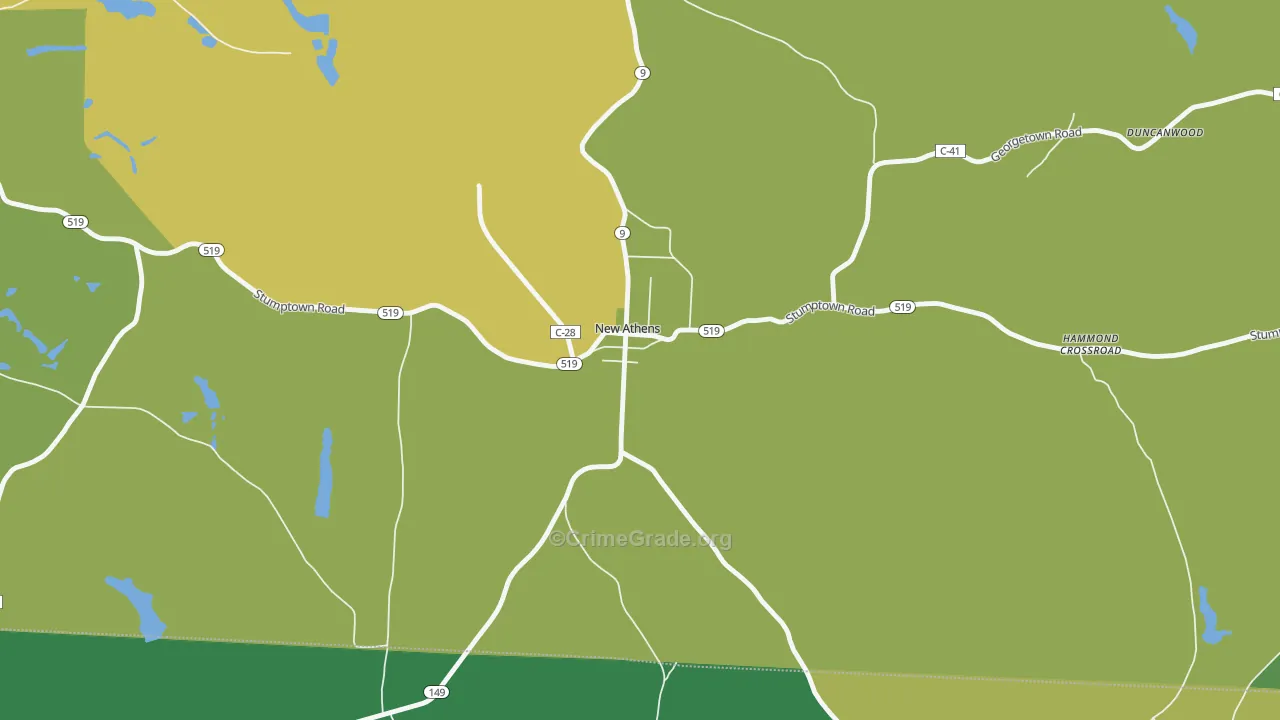43981, OH Map of Drug-Related Crime Rates