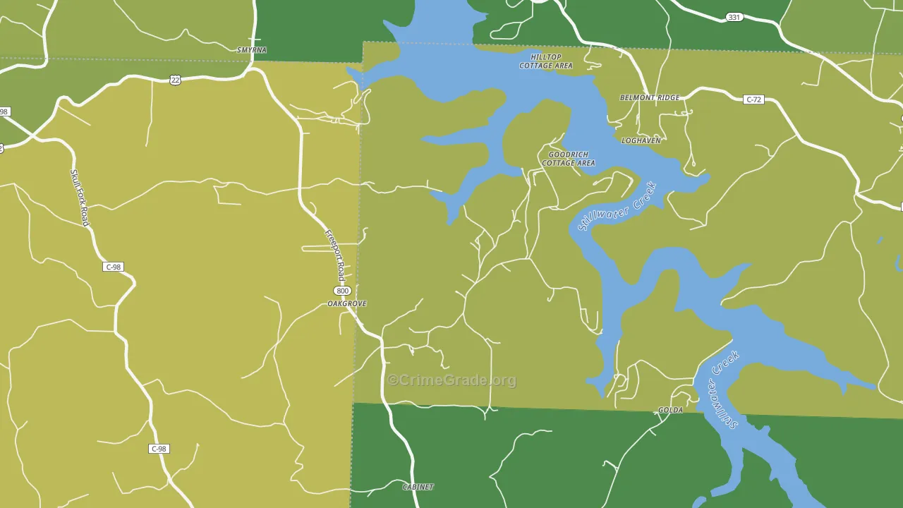 43983, OH Map of Drug-Related Crime Rates