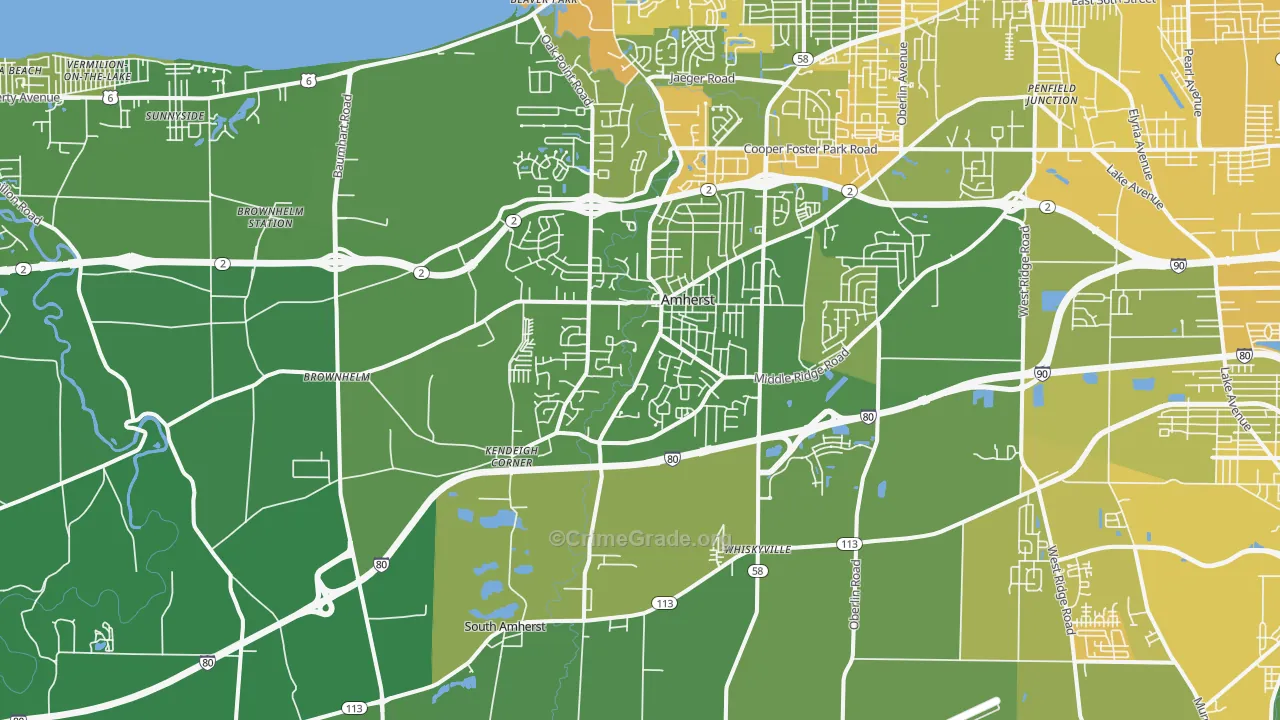 44001, OH Map of Drug-Related Crime Rates