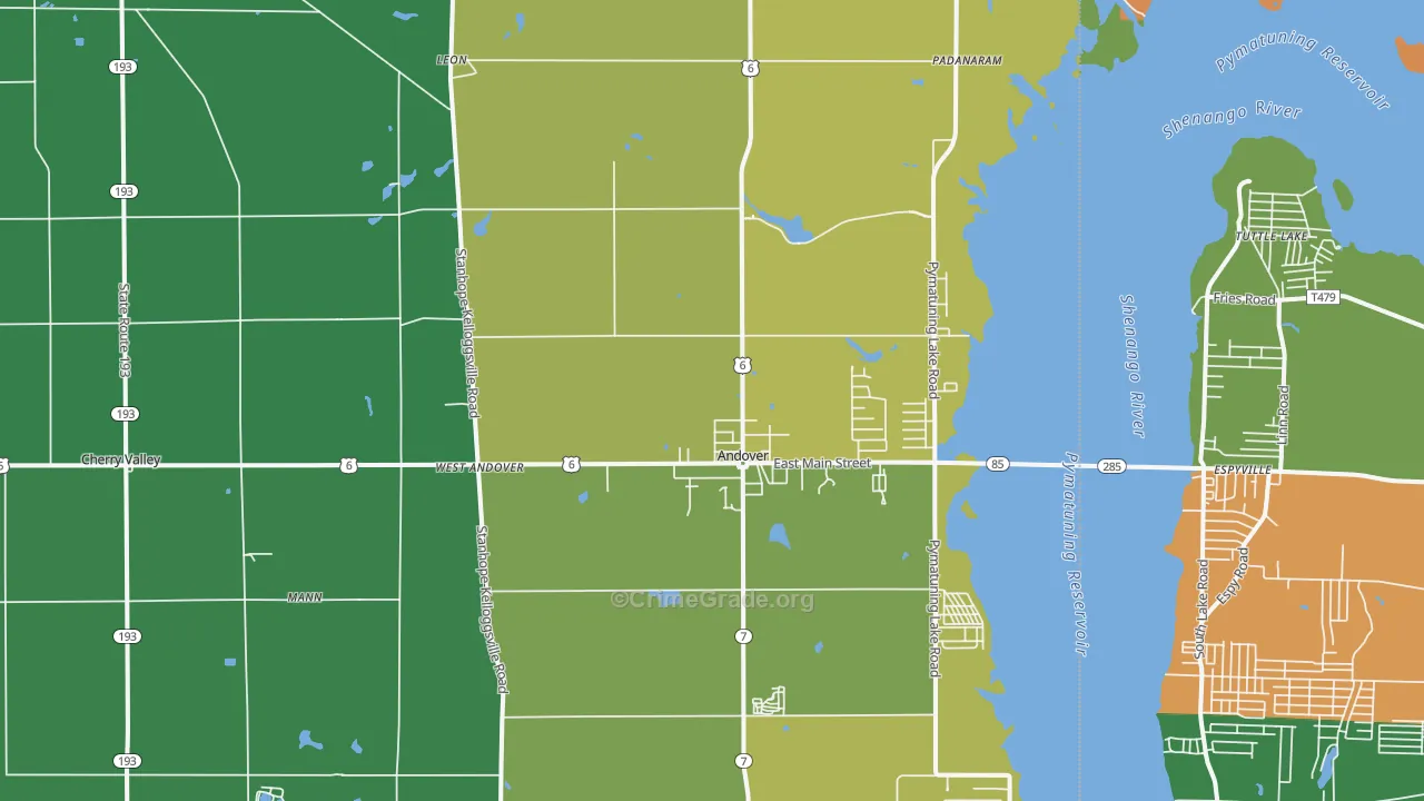 44003, OH Map of Drug-Related Crime Rates