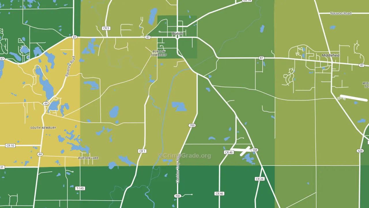 44021, OH Map of Drug-Related Crime Rates