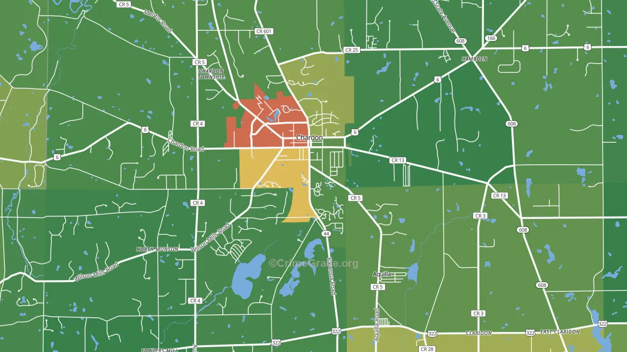 44024, OH Map of Drug-Related Crime Rates