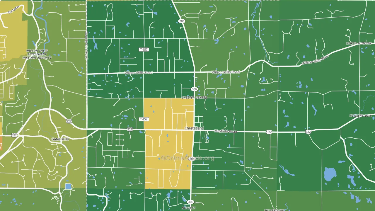 44026, OH Map of Drug-Related Crime Rates