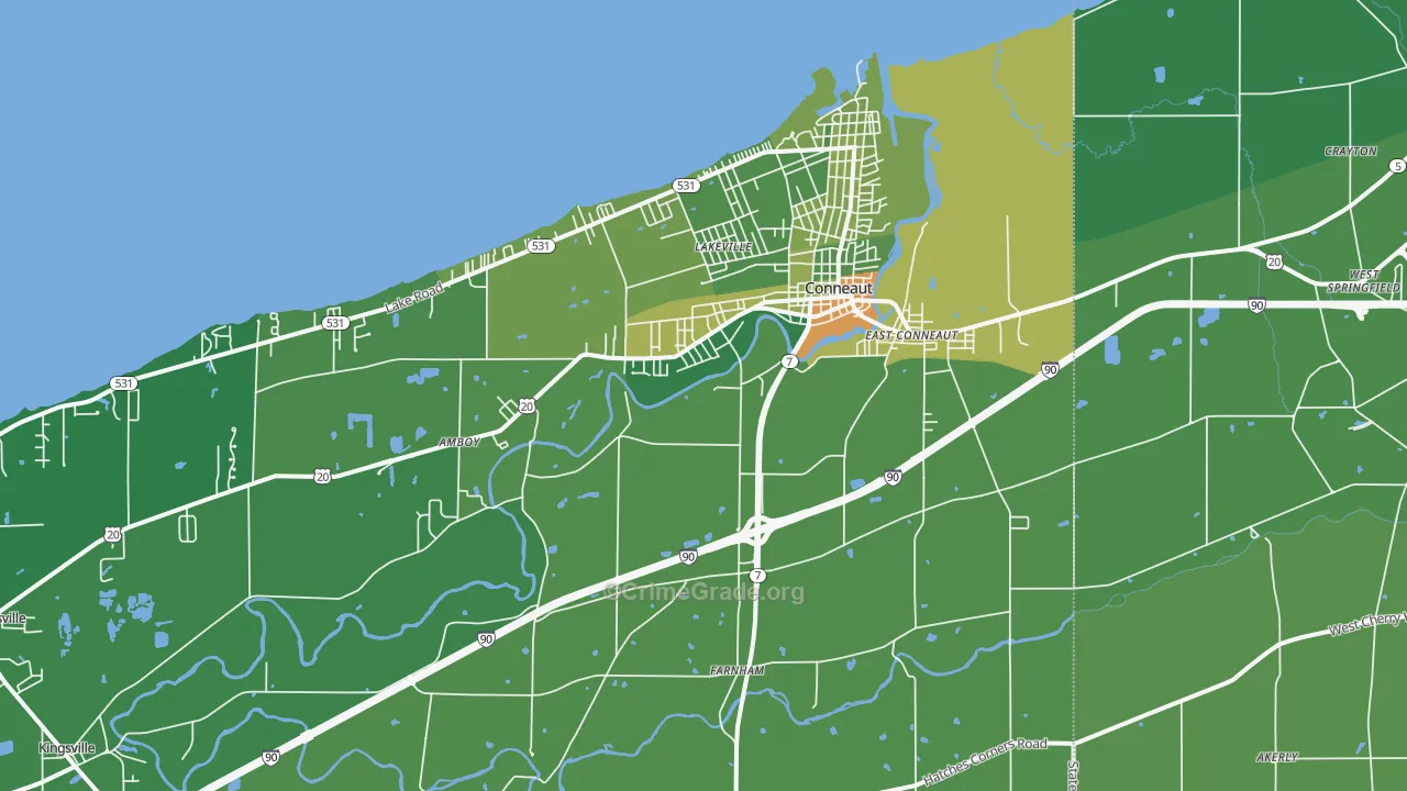 44030, OH Map of Drug-Related Crime Rates