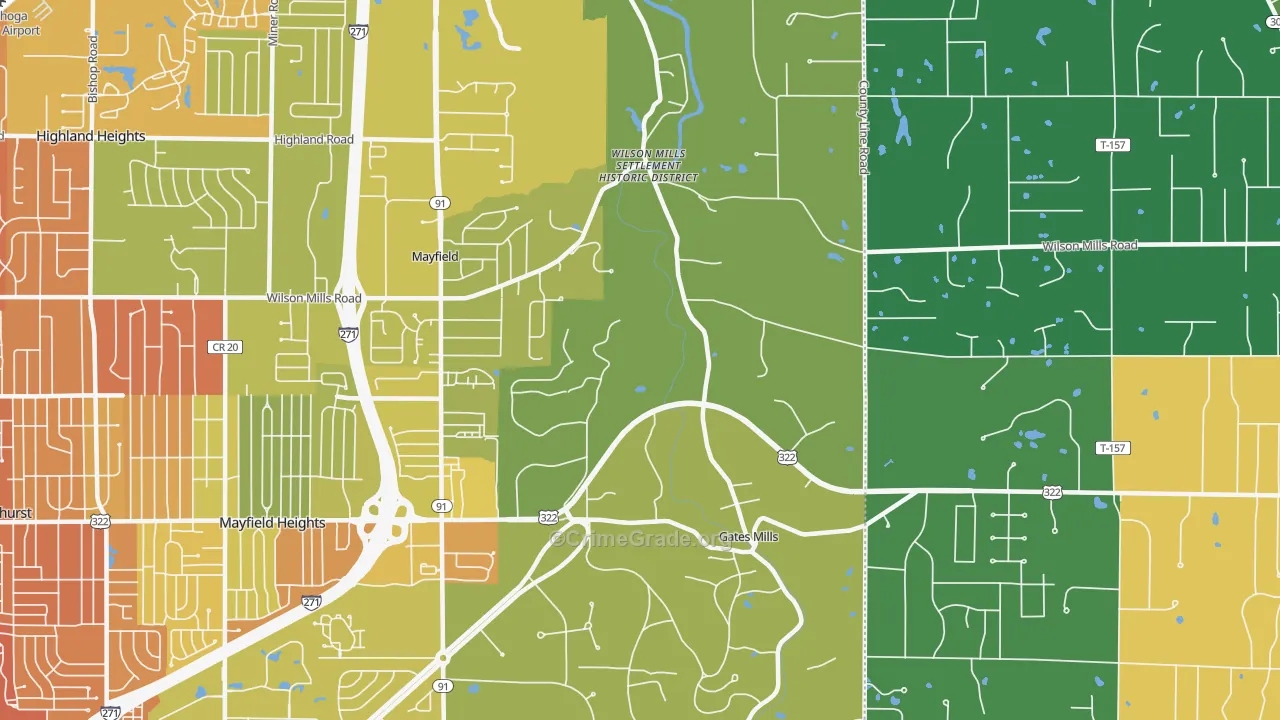 44040, OH Map of Drug-Related Crime Rates