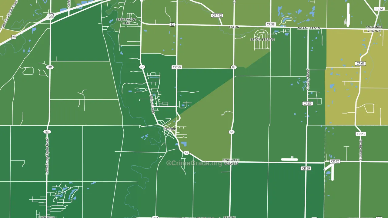 44044, OH Map of Drug-Related Crime Rates