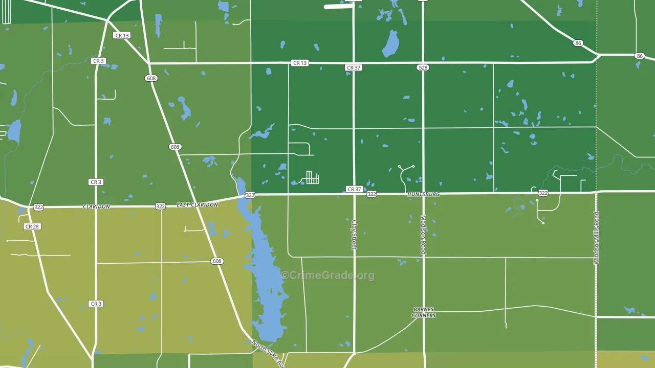 44046, OH Map of Drug-Related Crime Rates
