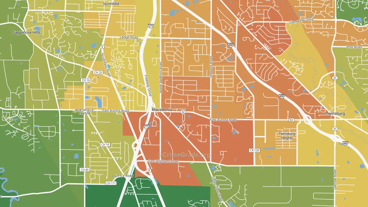 44056, OH Map of Drug-Related Crime Rates