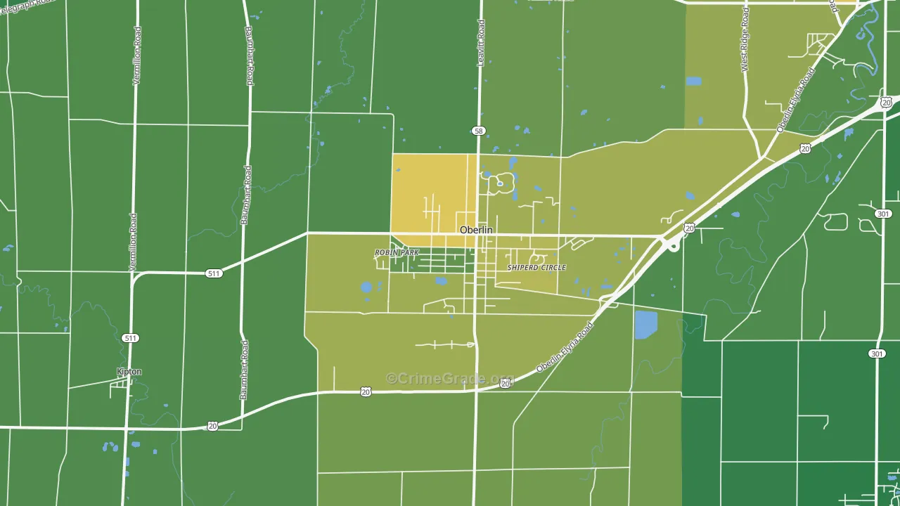 44074, OH Map of Drug-Related Crime Rates