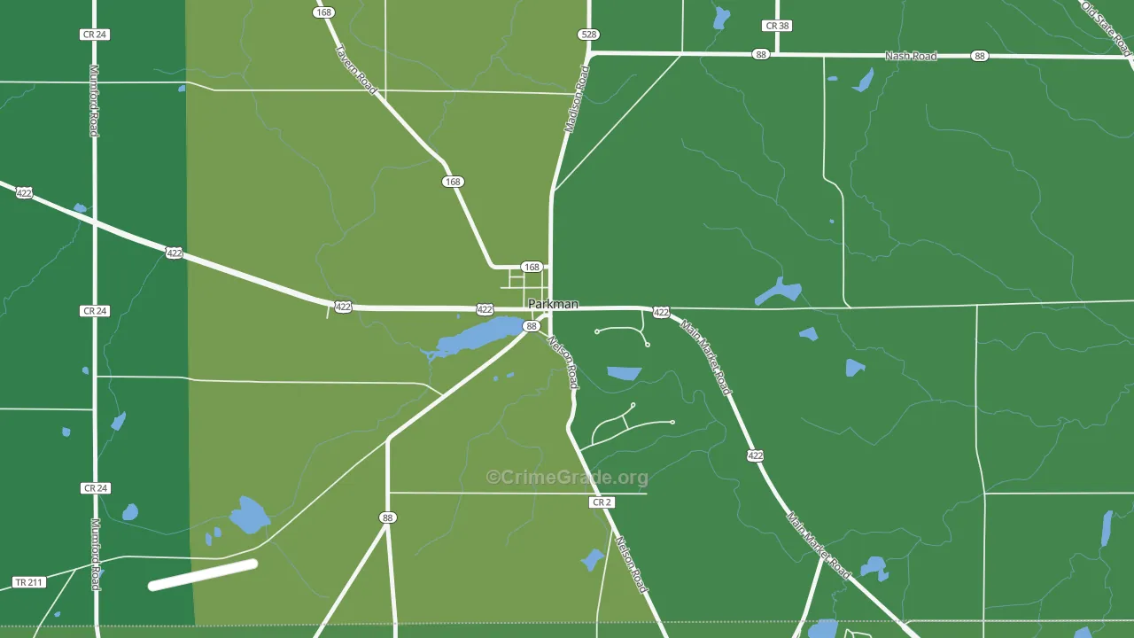 44080, OH Map of Drug-Related Crime Rates