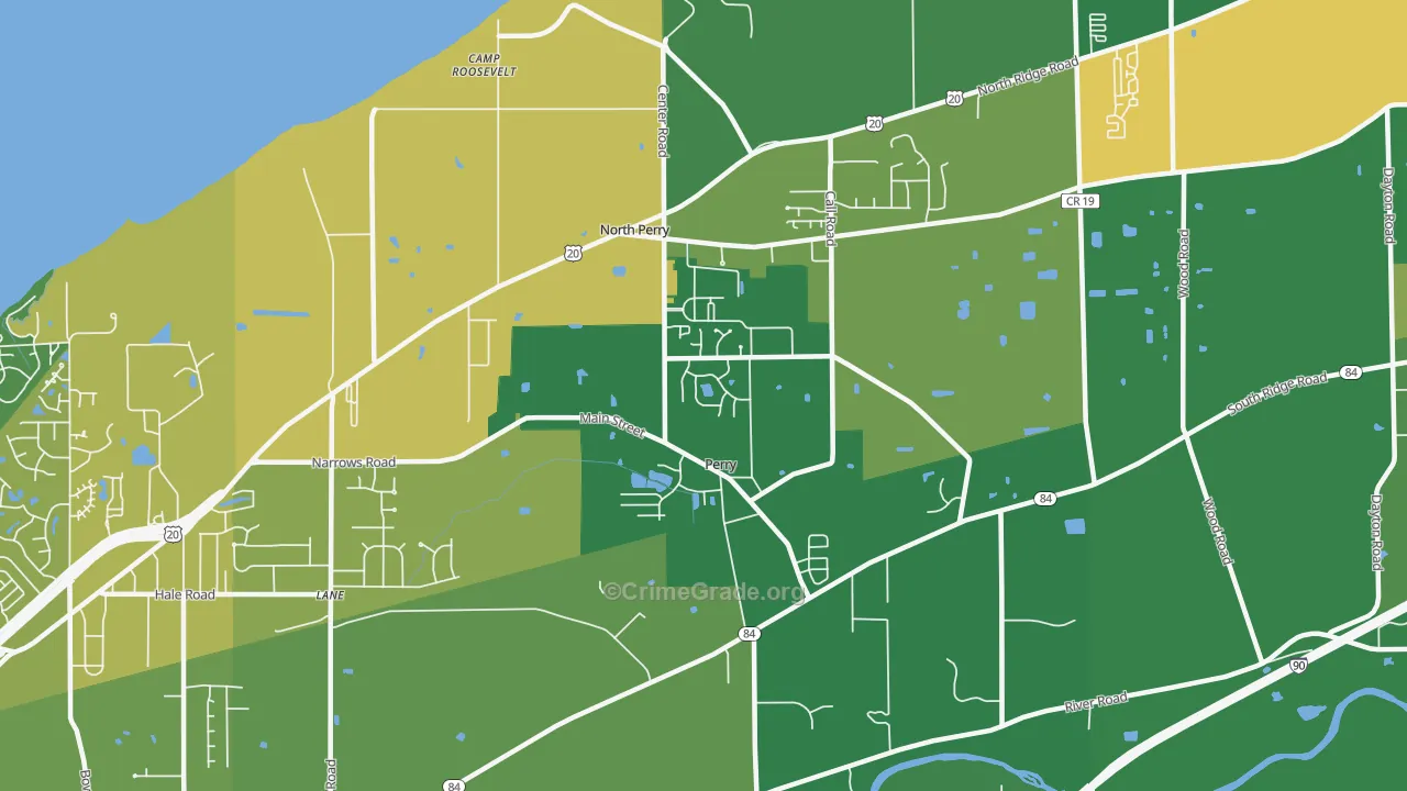 44081, OH Map of Drug-Related Crime Rates