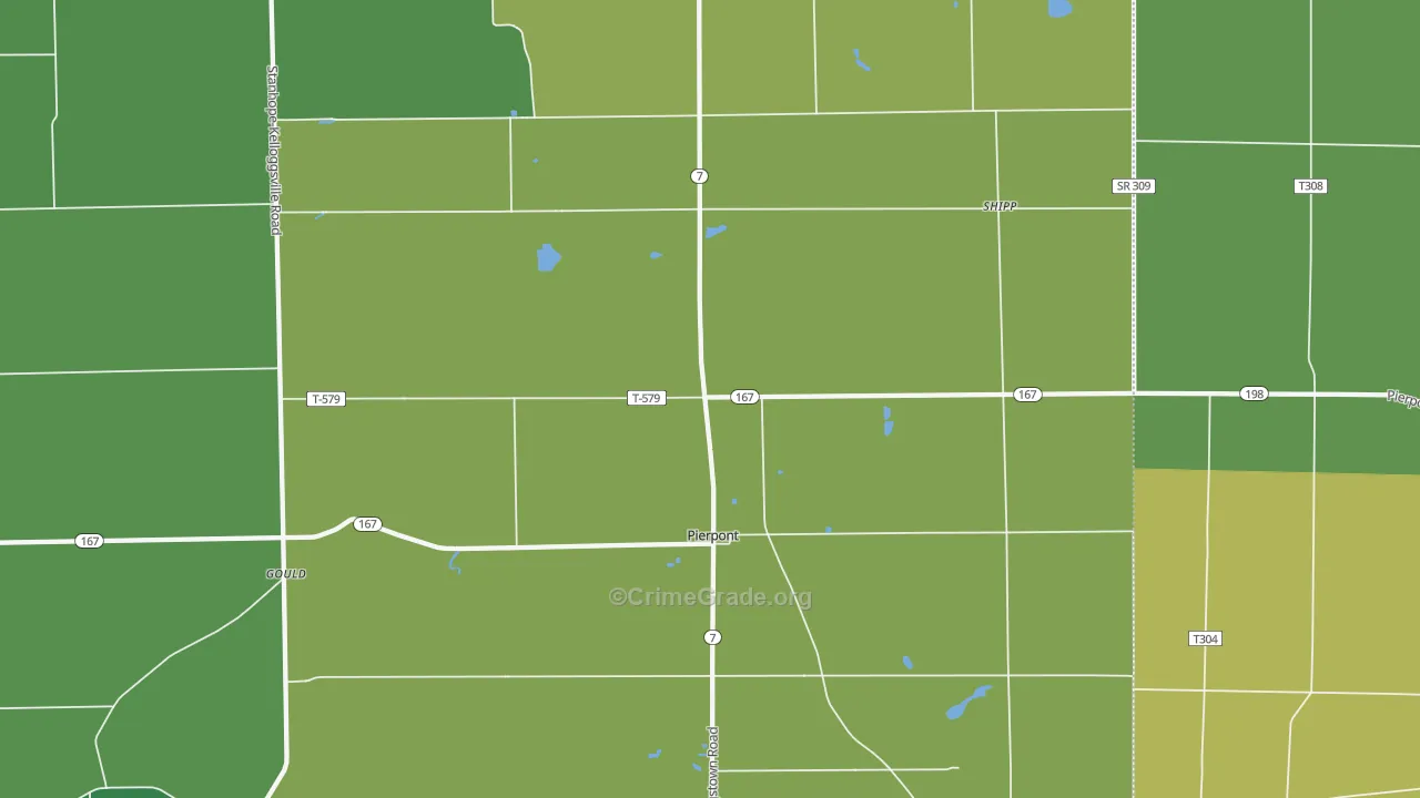 44082, OH Map of Drug-Related Crime Rates