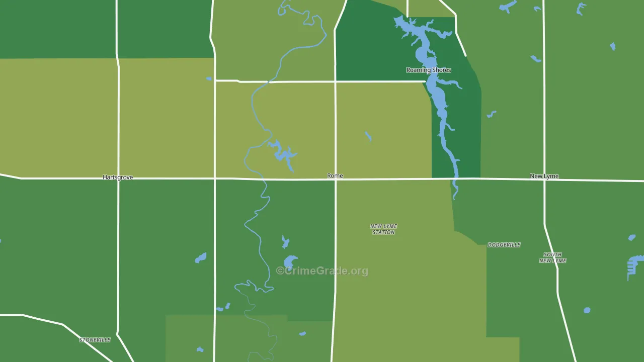 44085, OH Map of Drug-Related Crime Rates