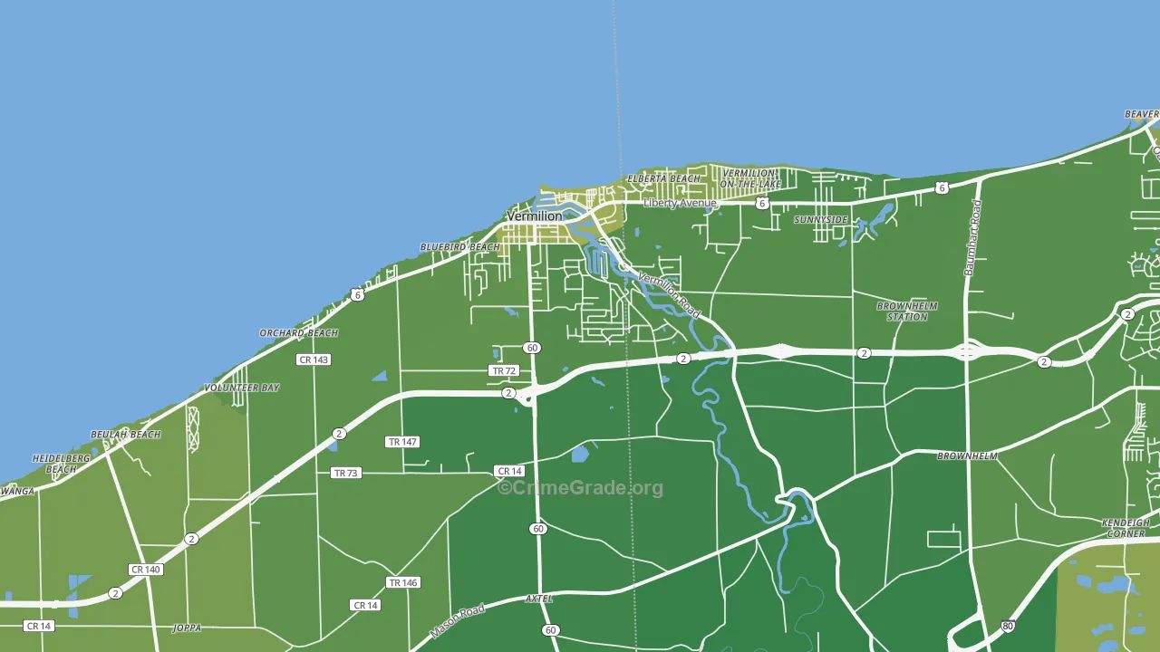 44089, OH Map of Drug-Related Crime Rates