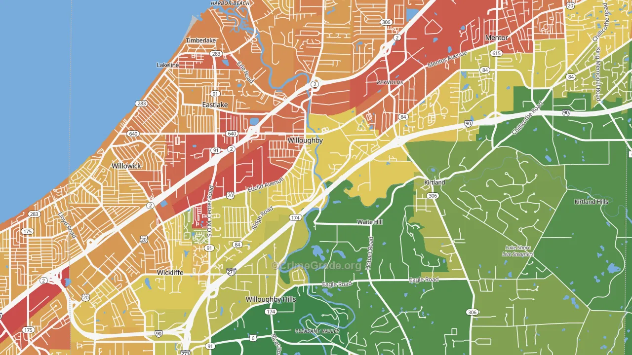 44094, OH Map of Drug-Related Crime Rates