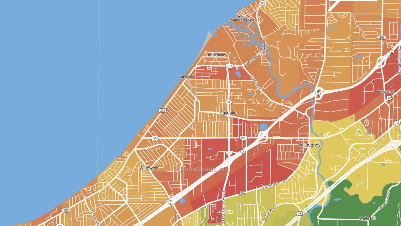 44095, OH Map of Drug-Related Crime Rates