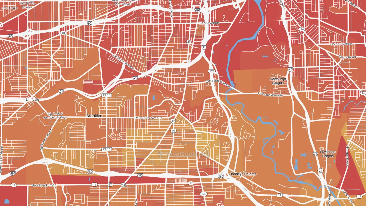 44109, OH Map of Drug-Related Crime Rates