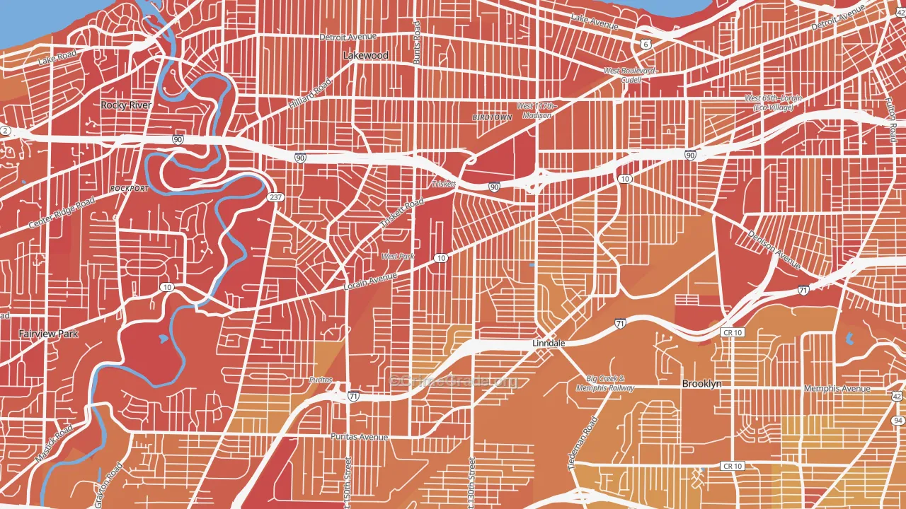 44111, OH Map of Drug-Related Crime Rates