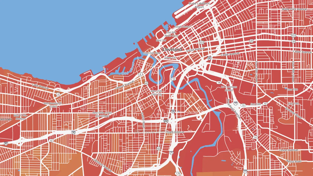 44113, OH Map of Drug-Related Crime Rates