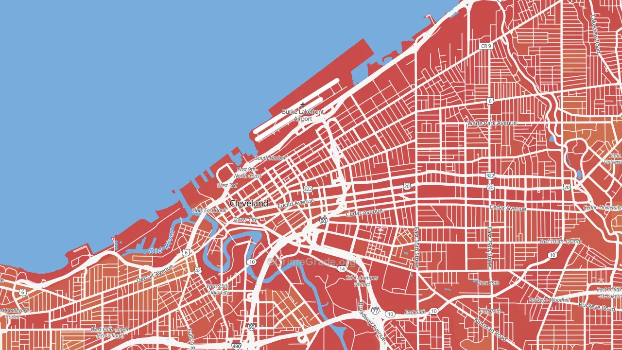 44114, OH Map of Drug-Related Crime Rates