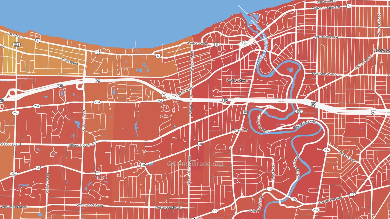 44116, OH Map of Drug-Related Crime Rates