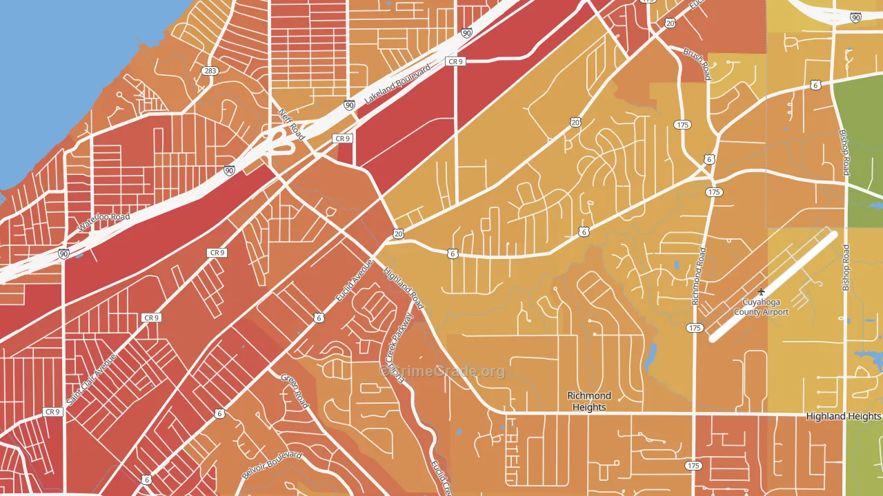 44117, OH Map of Drug-Related Crime Rates
