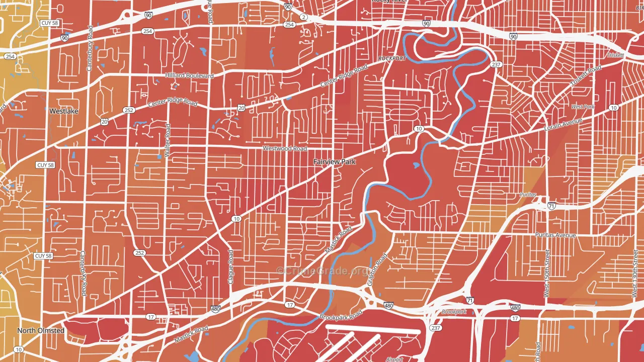 44126, OH Map of Drug-Related Crime Rates