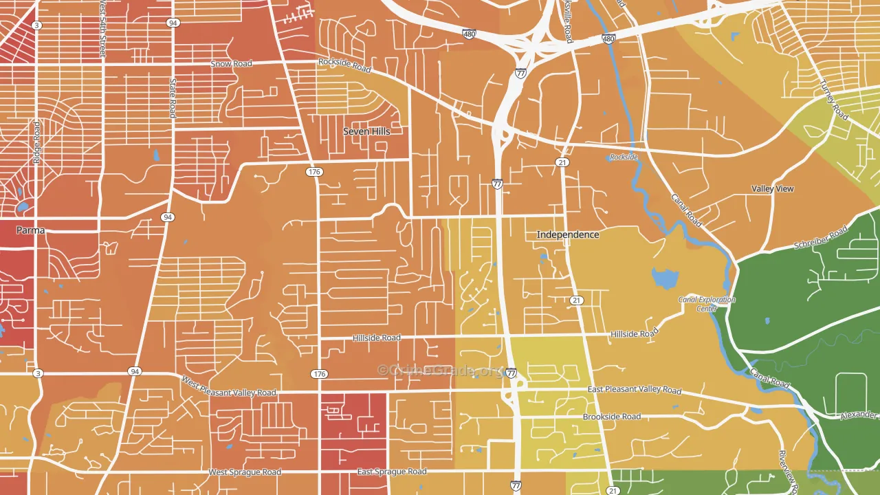 44131, OH Map of Drug-Related Crime Rates