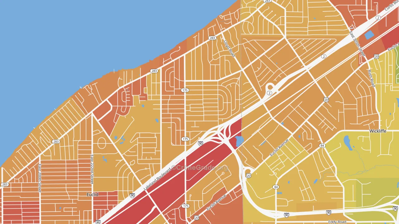 44132, OH Map of Drug-Related Crime Rates