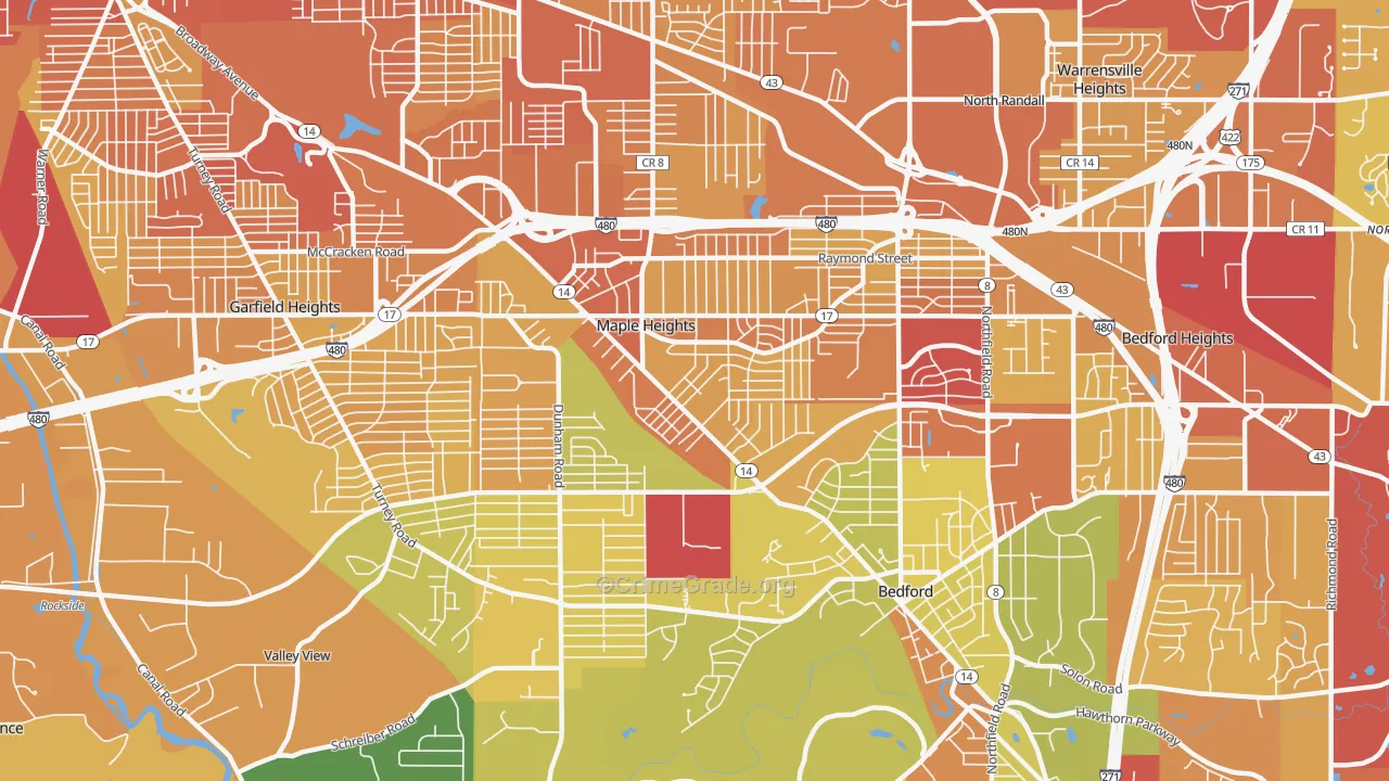 44137, OH Map of Drug-Related Crime Rates