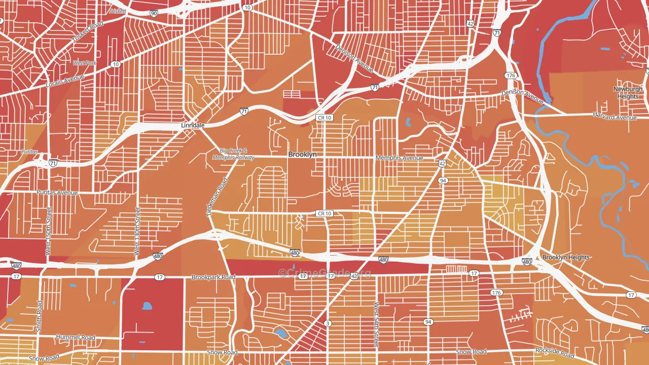 44144, OH Map of Drug-Related Crime Rates