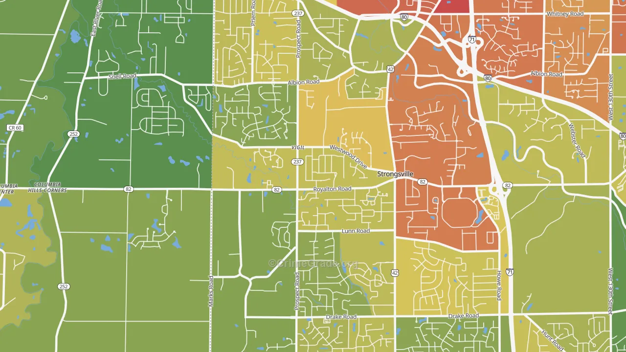 44149, OH Map of Drug-Related Crime Rates