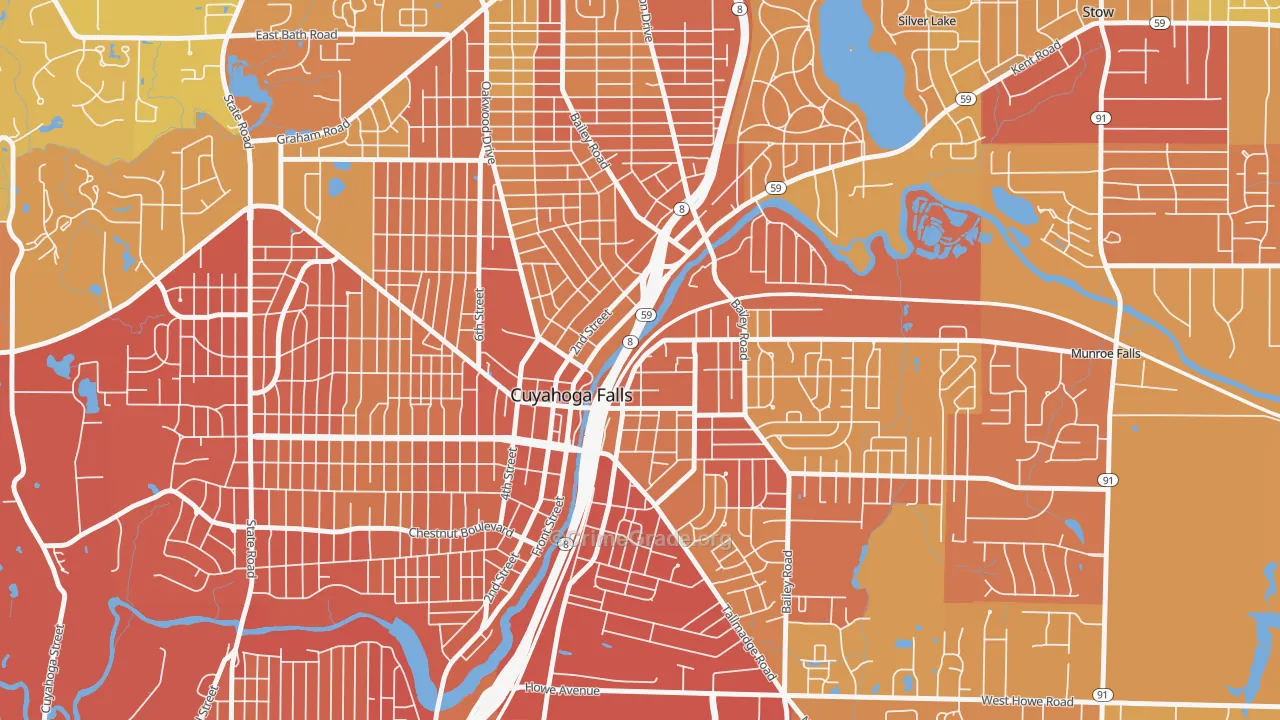 44221, OH Map of Drug-Related Crime Rates