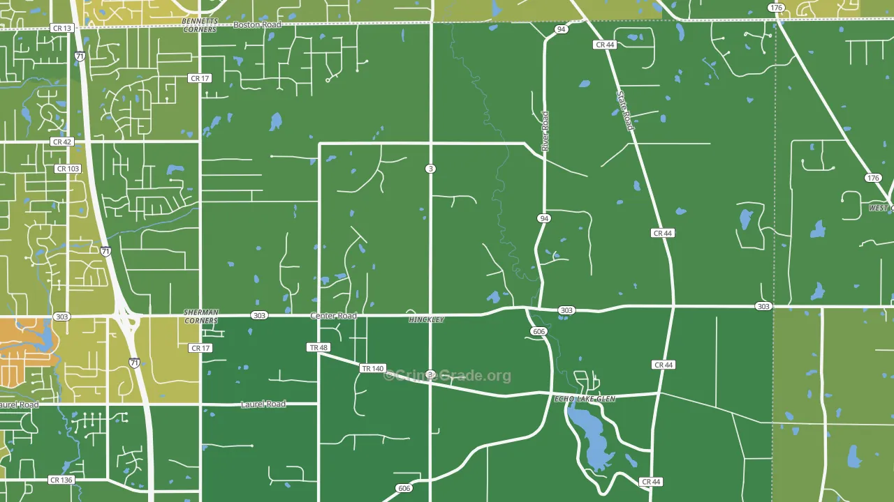 44233, OH Map of Drug-Related Crime Rates