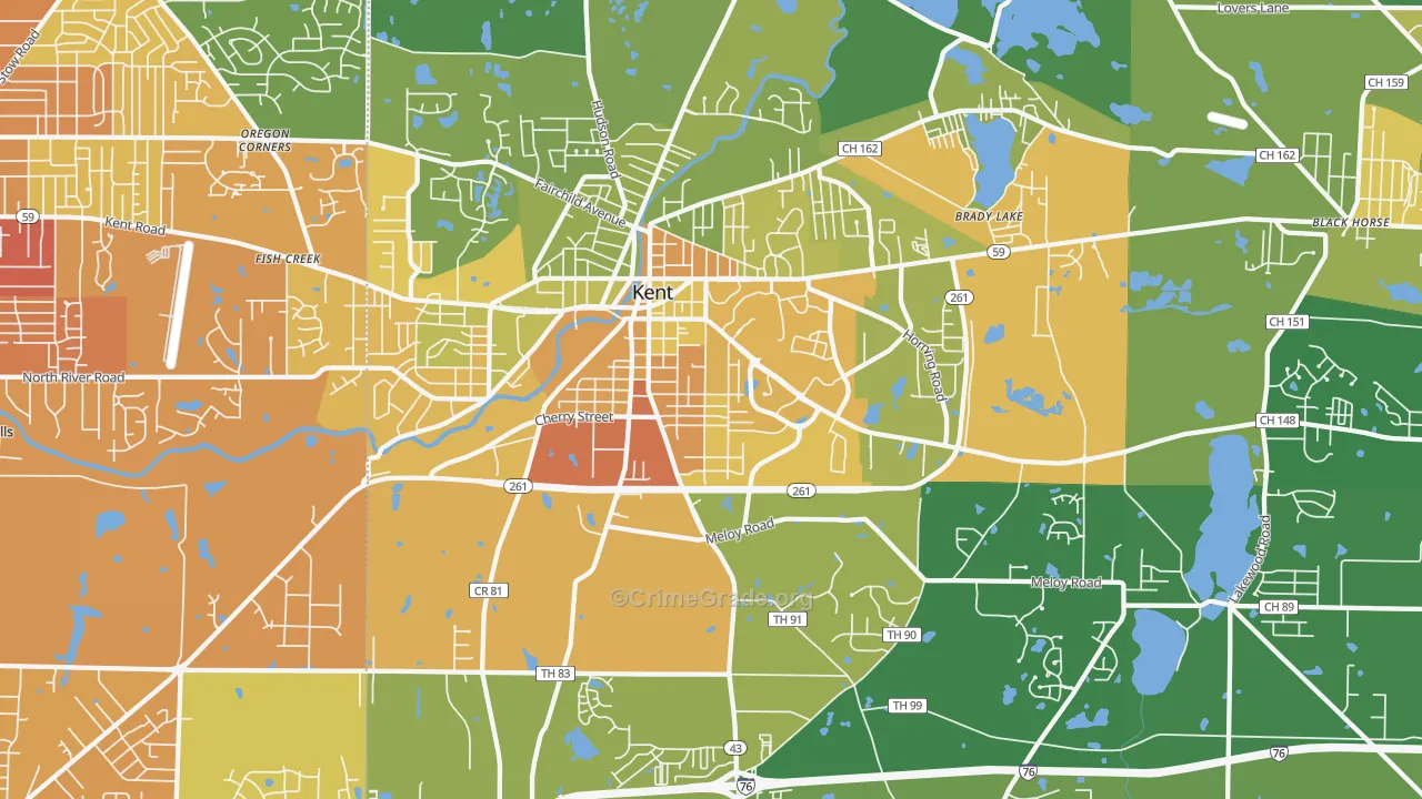 44240, OH Map of Drug-Related Crime Rates